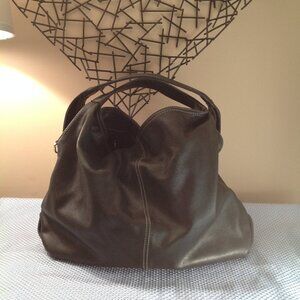 Furla Boho Hobo Black Leather Purse Handbag
